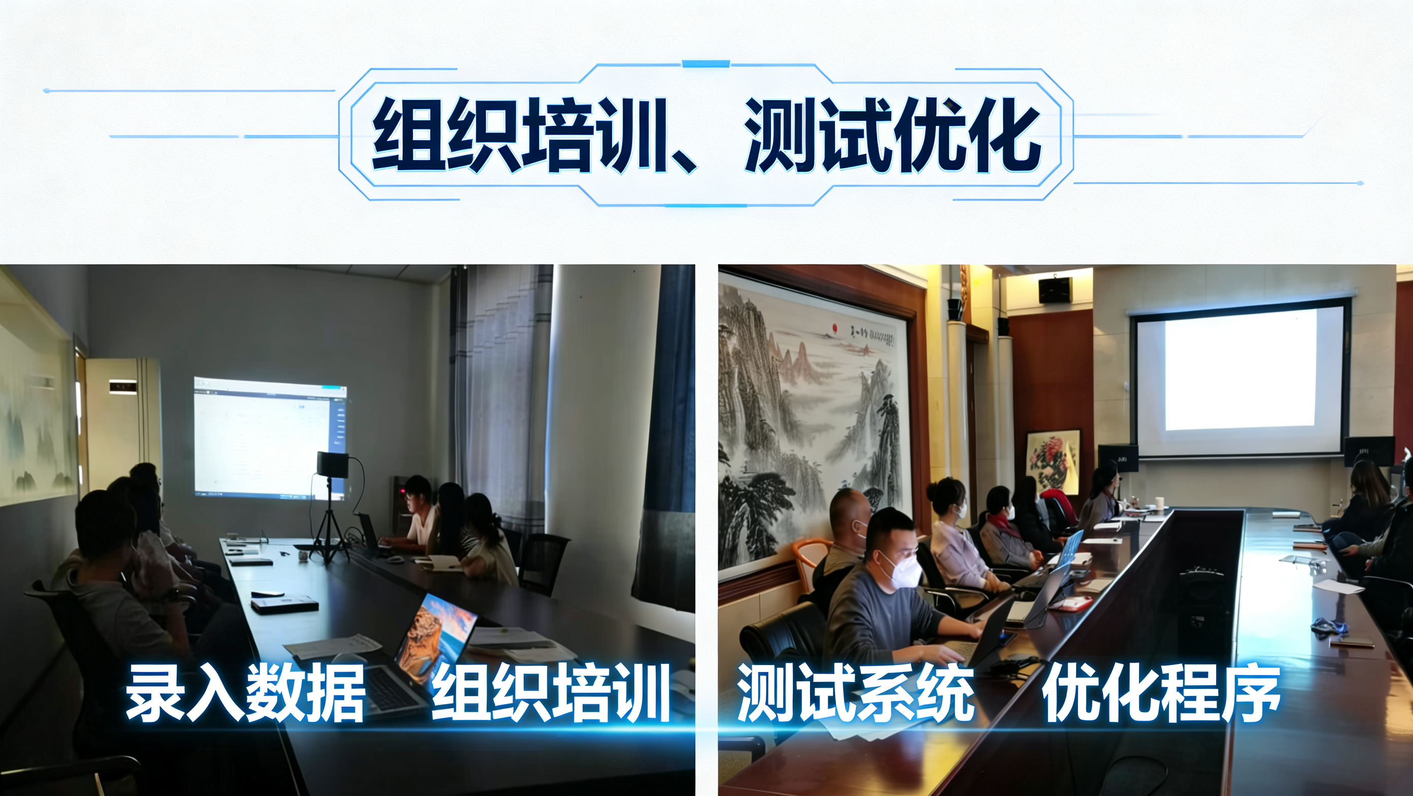 组织培训、测试优化